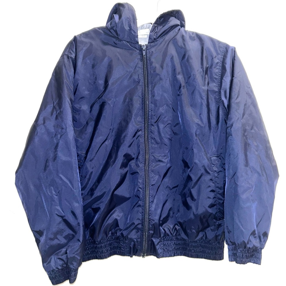 Navy Blue Hooded Jacket